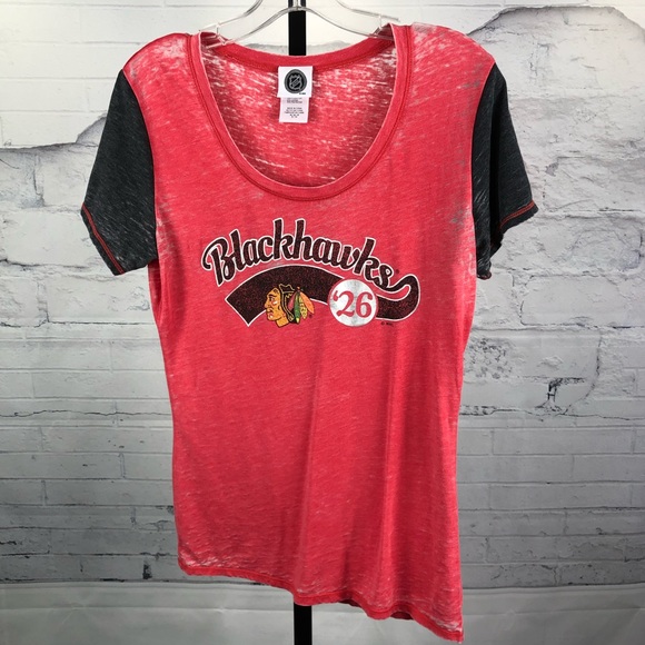 NHL Chicago Black Hawks Burn Out T Shirt 1326 - Picture 6 of 8